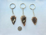 Boho Chic Agate Arrowhead Keychain