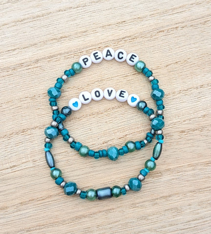 Peace & Love Bracelet Set