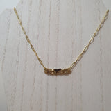 Gold Bar Shark Tooth Necklace