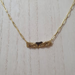 Gold Bar Shark Tooth Necklace