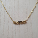 Gold Bar Shark Tooth Necklace